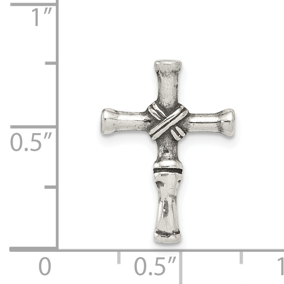 Sterling Silver Antiqued Cross Slide