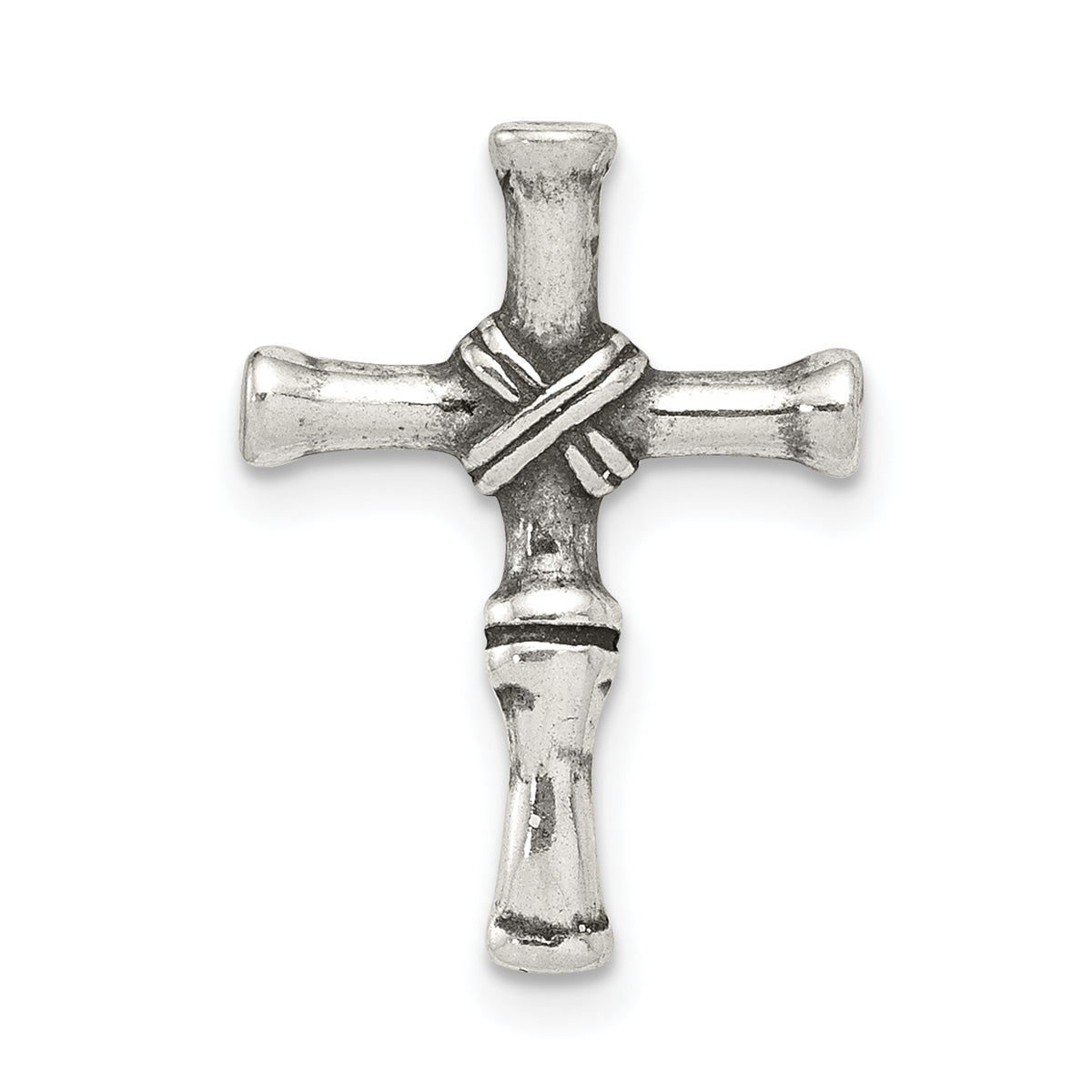 Sterling Silver Antiqued Cross Slide