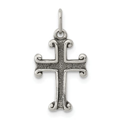 Sterling Silver Antiqued Cross Charm