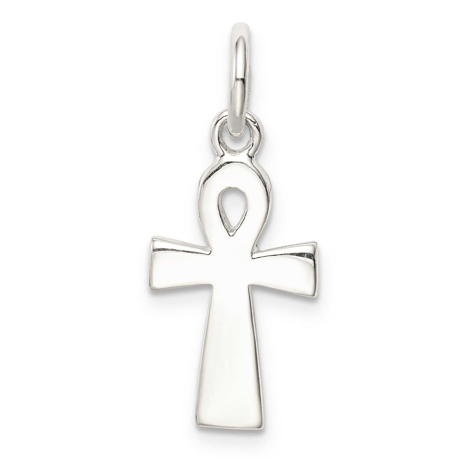 Sterling Silver Black Enamel Cross Pendant