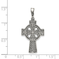 Sterling Silver 925 Antiqued Celtic Cross Pendant - Vintage Charm