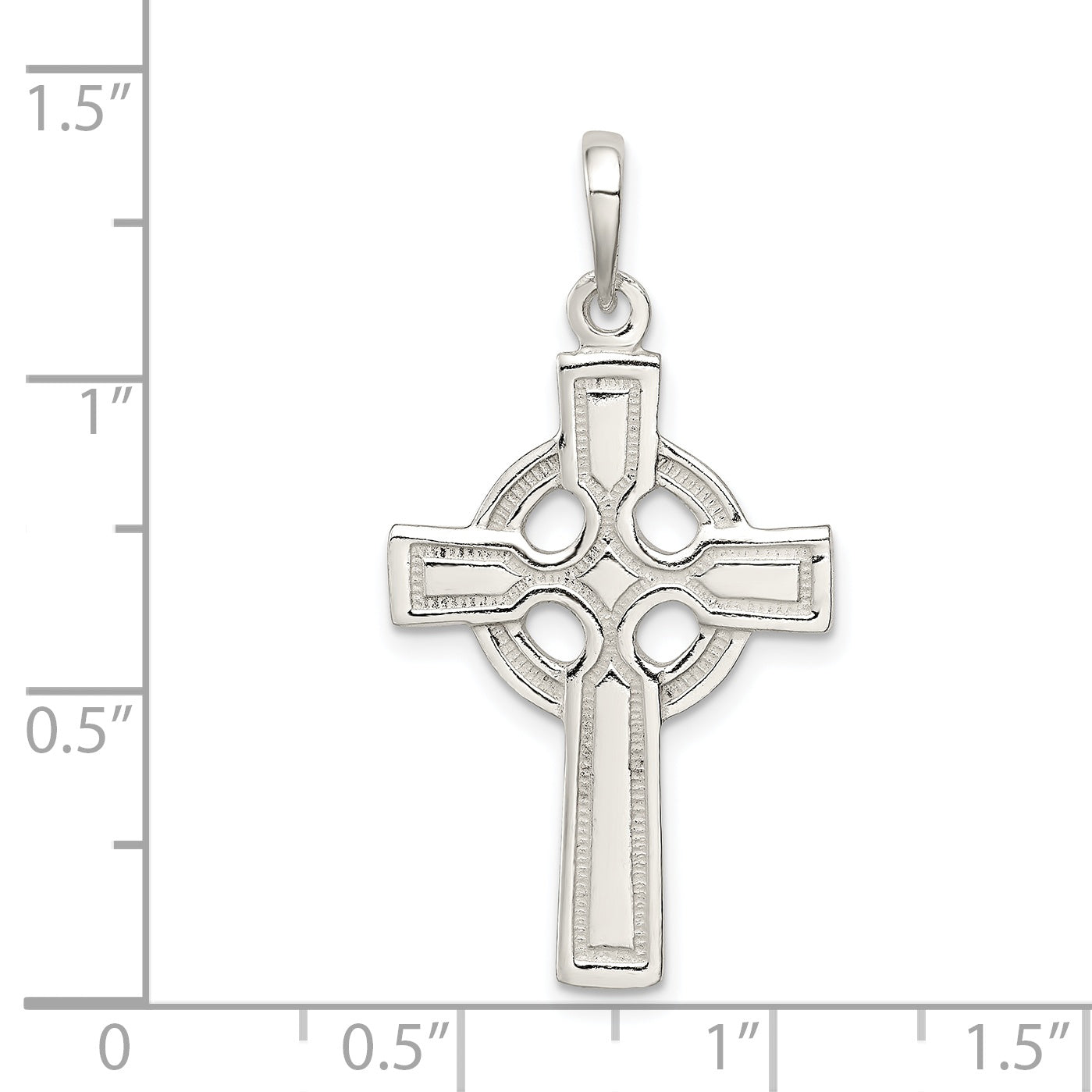 Sophia Jewelers Sterling Silver 925 Polished Cross Pendant with Anti-Tarnish Finish