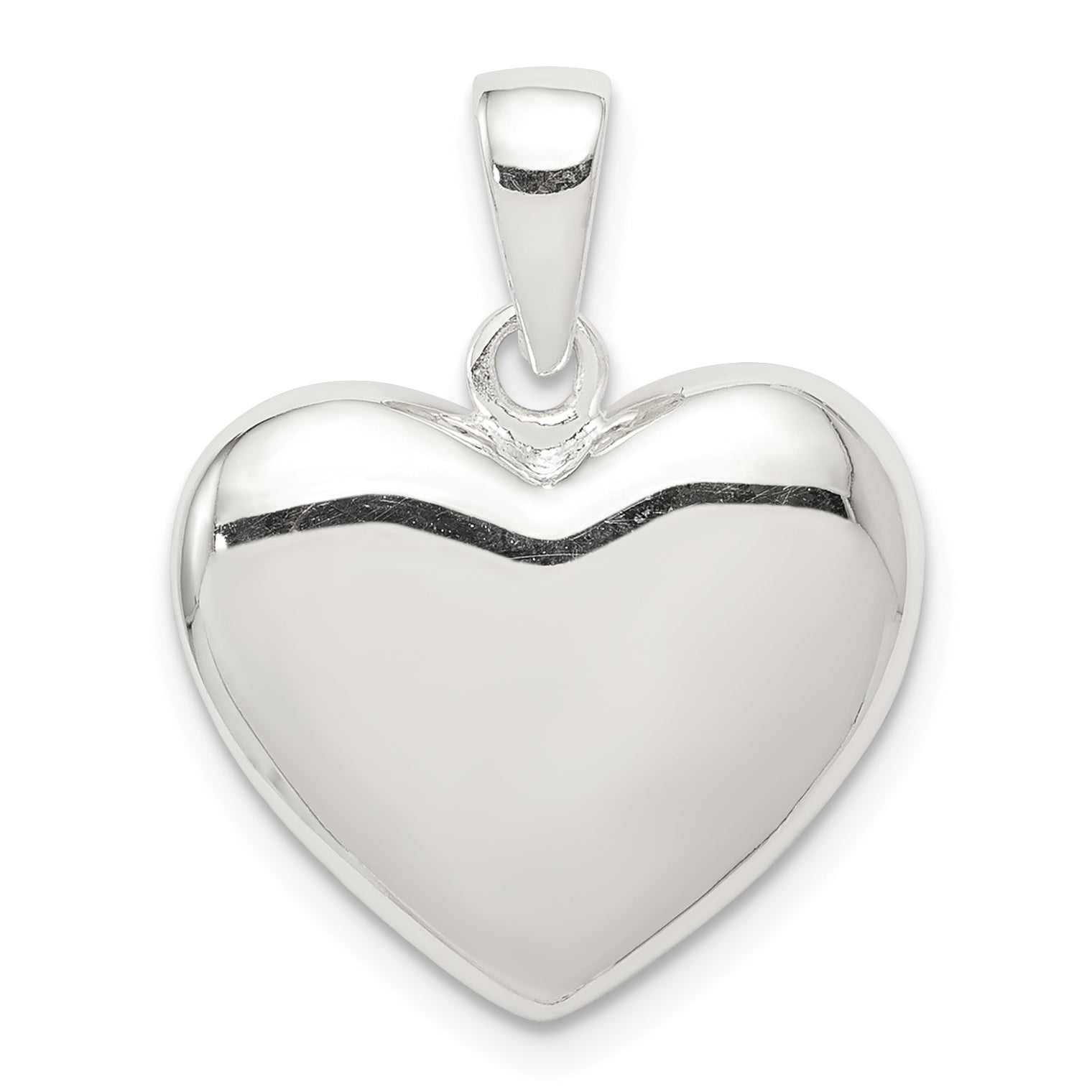 Sterling Silver Polished Heart Pendant