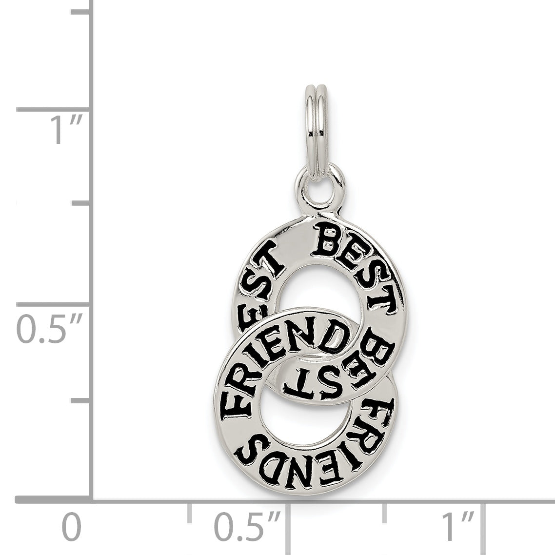 Sterling Silver Best Friends Charm