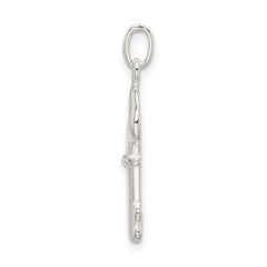 Sophia Jewelers 925 Sterling Silver Polished Key Charm with Anti-Tarnish Finish