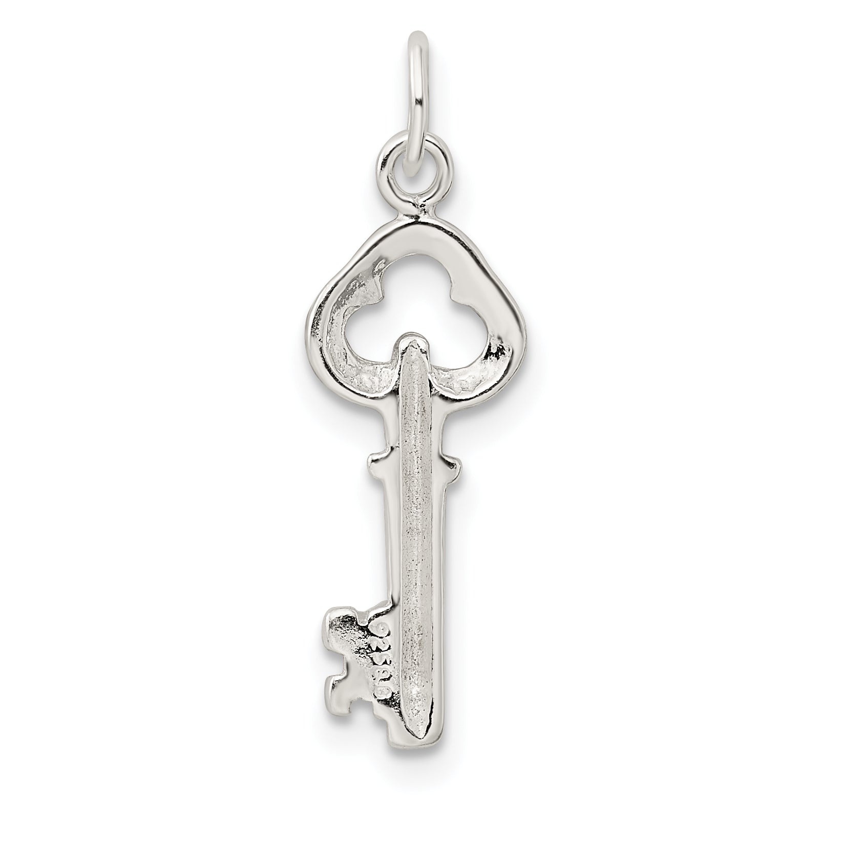 Sophia Jewelers 925 Sterling Silver Polished Key Charm with Anti-Tarnish Finish