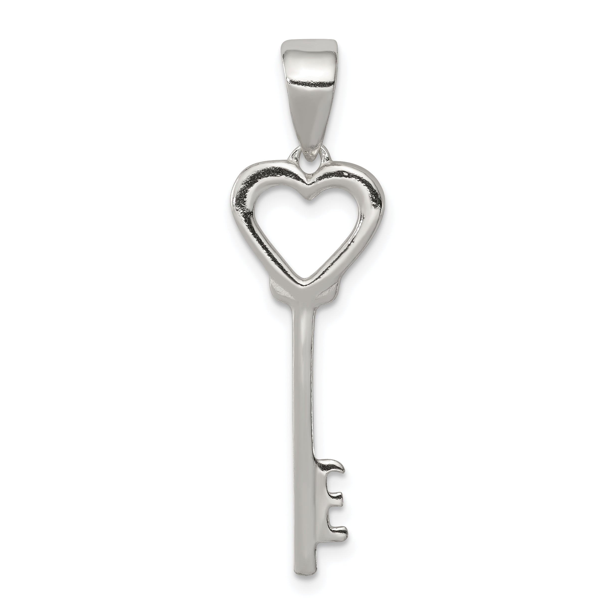 Sterling Silver Polished Key Pendant