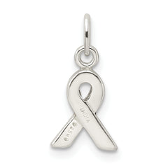 Sterling Silver 925 Awareness Charm with Brown Enamel Polished Finish