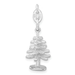 Sterling Silver Polished Tree Charm