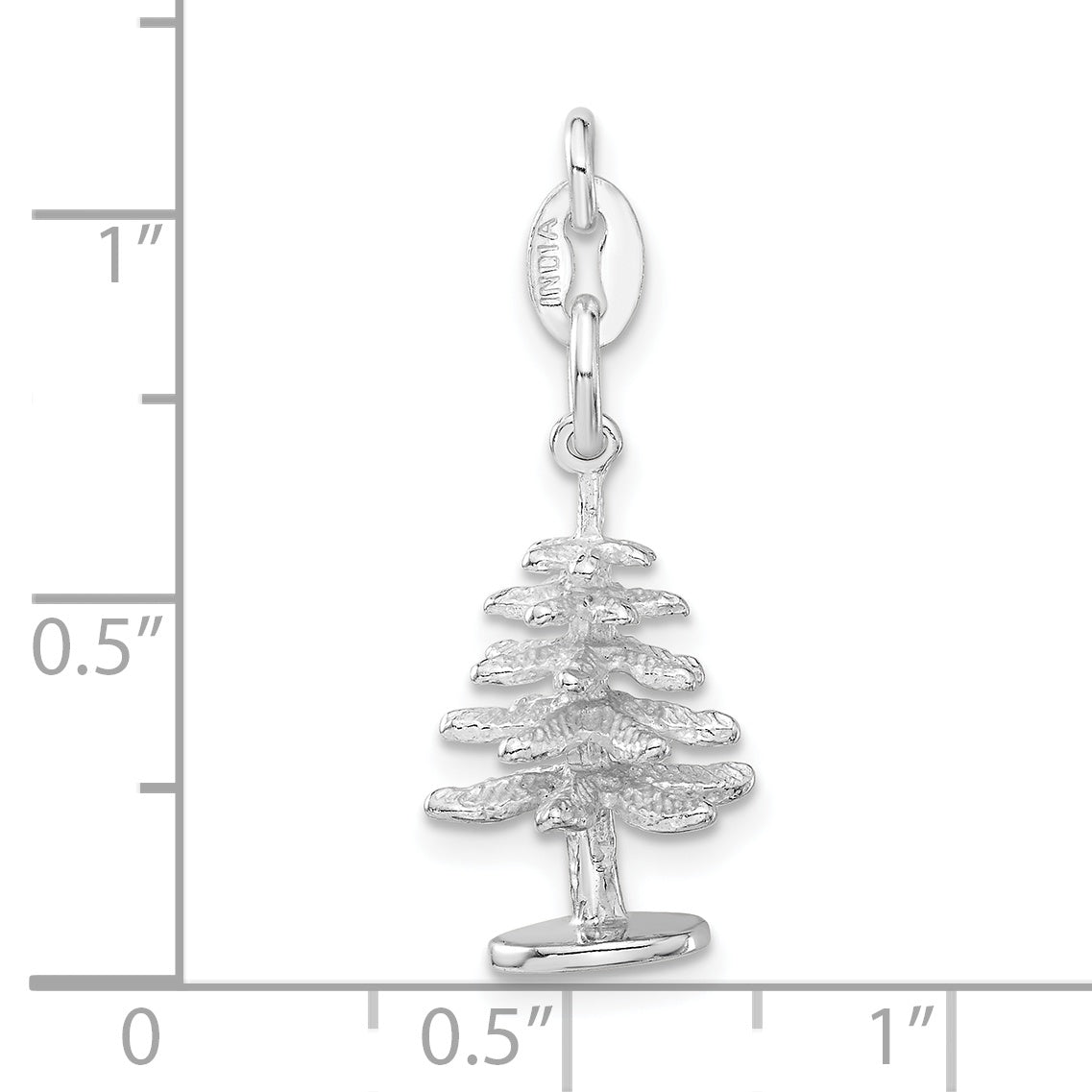 Sterling Silver Polished Tree Charm