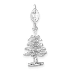 Sterling Silver Polished Tree Charm