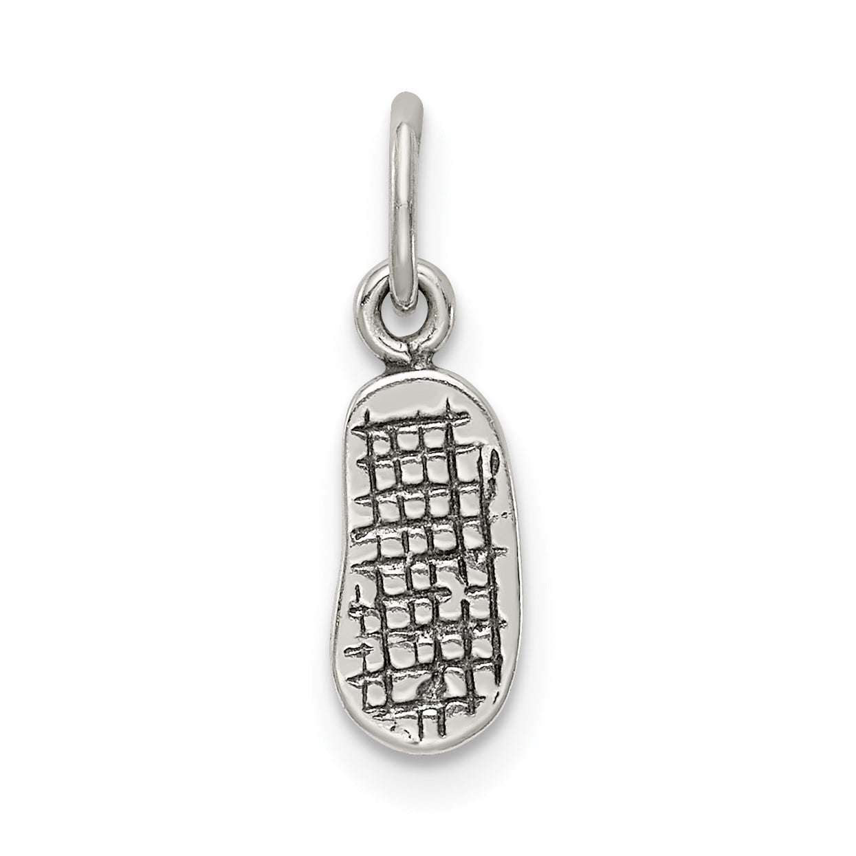 Sophia Jewelers Sterling Silver 925 Antiqued Flip Flop Charm for Girls