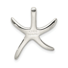 Sophia Jewelers Sterling Silver Starfish Pendant with Polished Rhodium Finish