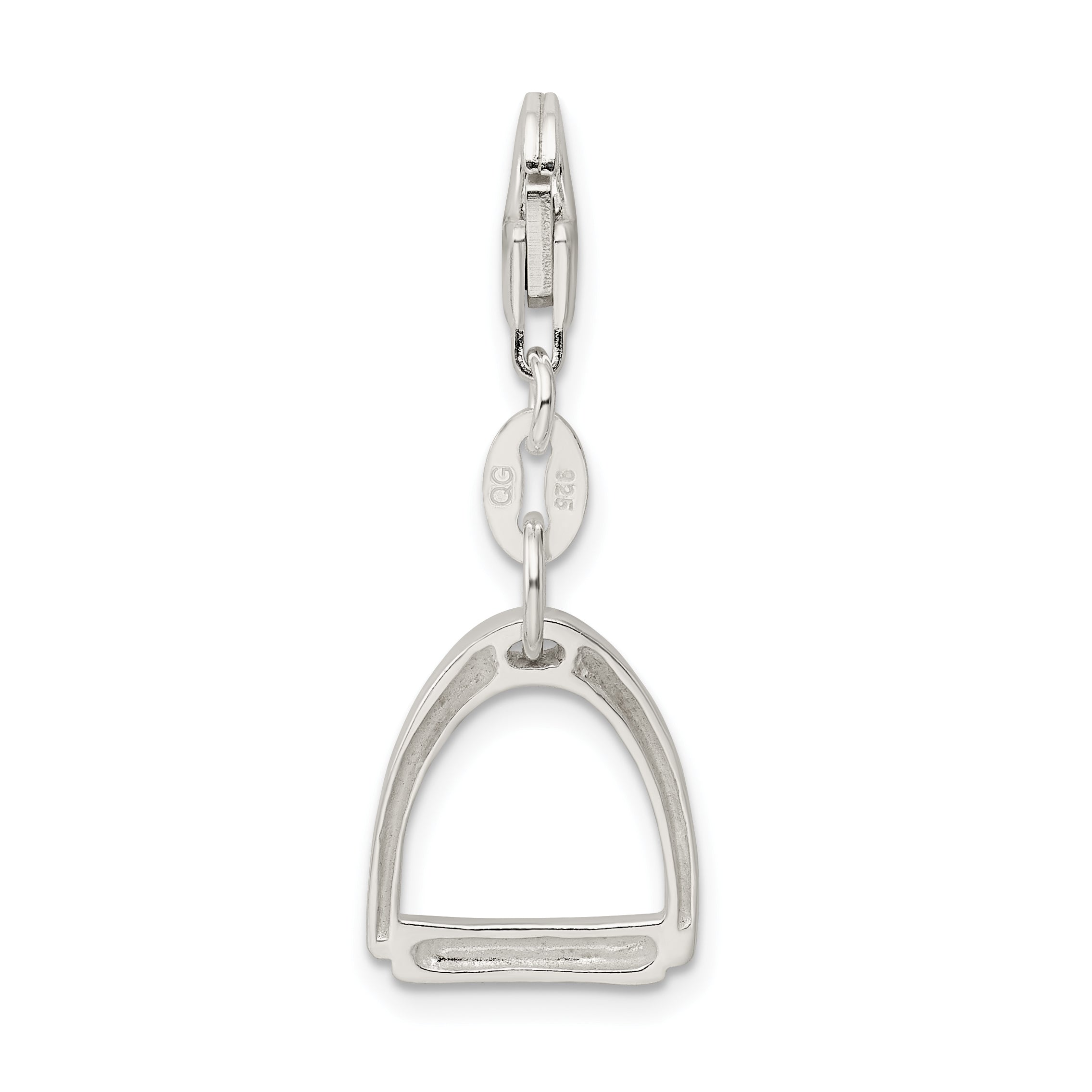 Sterling Silver Small Polished Horse Stirrup Charm