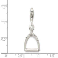 Sterling Silver Small Polished Horse Stirrup Charm