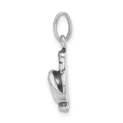 925 Sterling Silver Polished Hand Charm Unisex Vintage Style Pendant