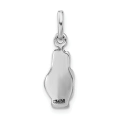 925 Sterling Silver Polished Hand Charm Unisex Vintage Style Pendant