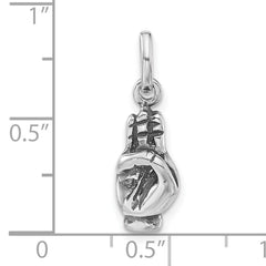 925 Sterling Silver Polished Hand Charm Unisex Vintage Style Pendant