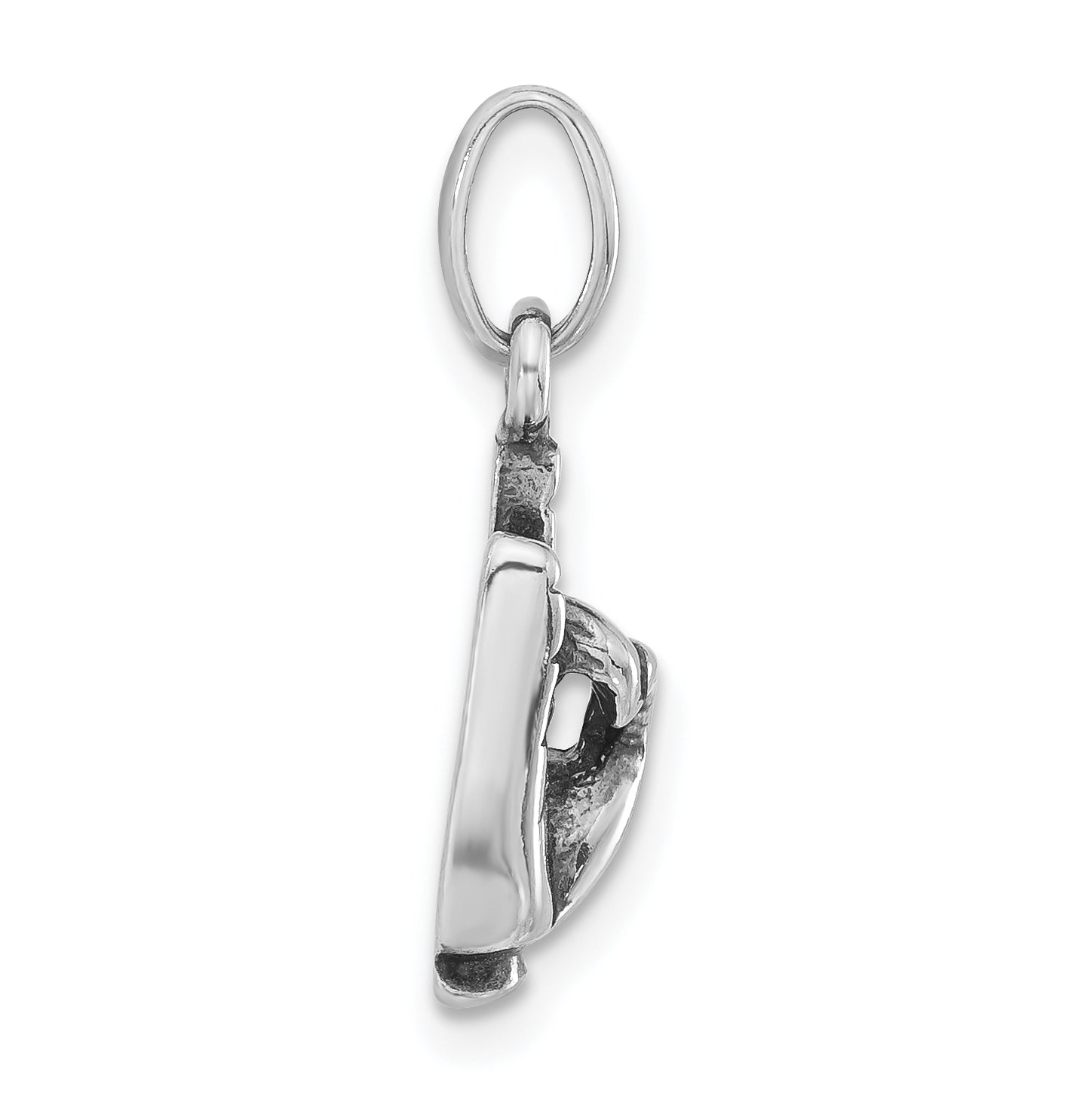 Sophia Jewelers 925 Sterling Silver Antiqued Unisex Hand Symbol Charm