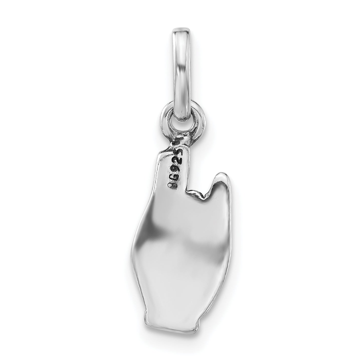 Sophia Jewelers 925 Sterling Silver Antiqued Unisex Hand Symbol Charm