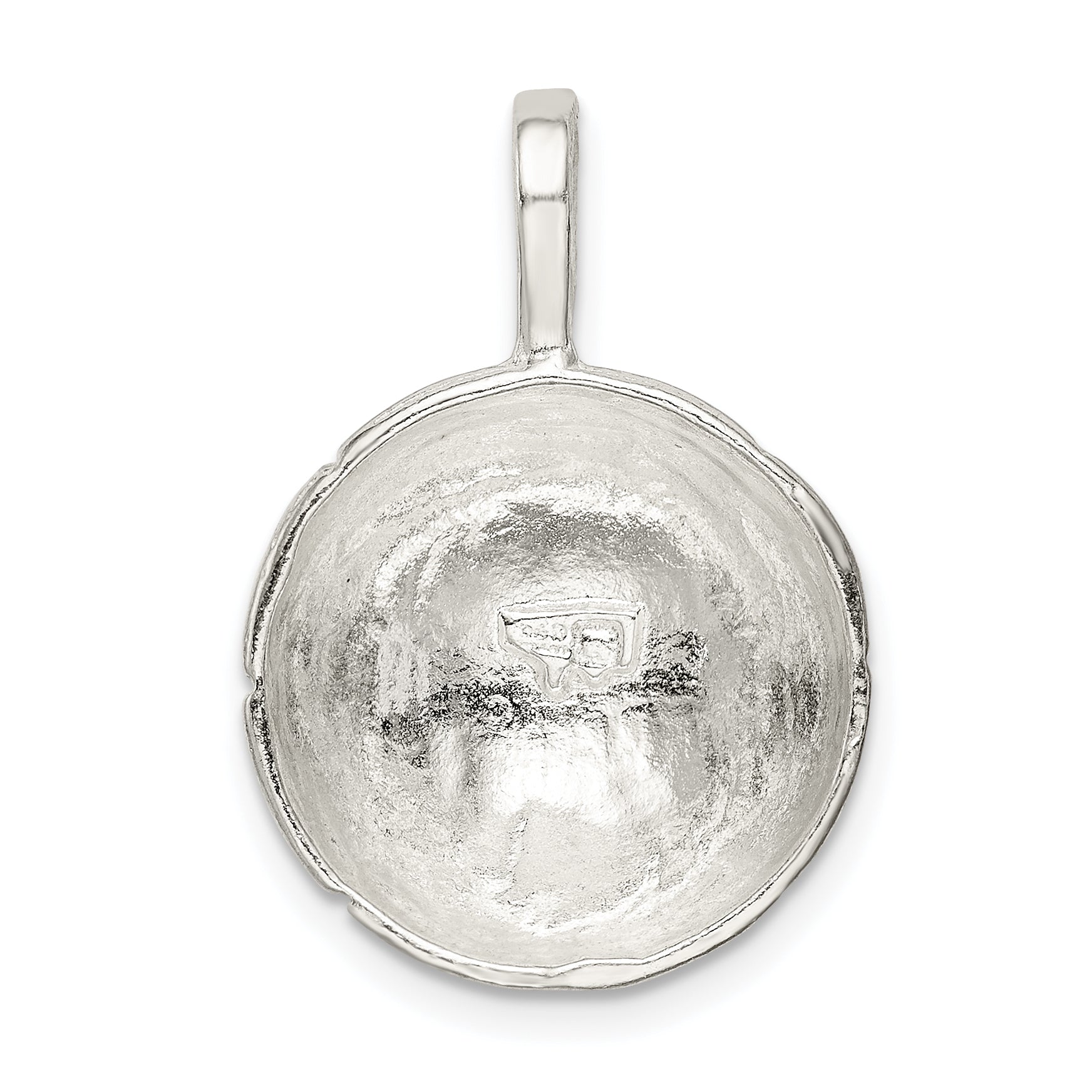 Sterling Silver 925 Polished Basketball Charm - Men's Themed Pendant