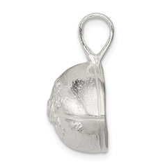 Sterling Silver 925 Men's Football Charm with Polished Finish