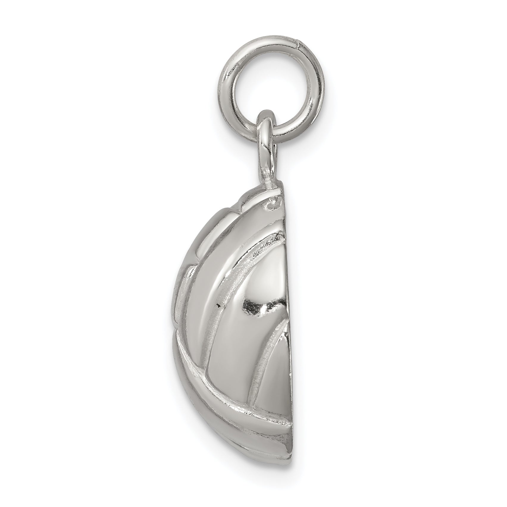 Sterling Silver 925 Men's Volleyball Charm with Polished Anti-Tarnish Finish