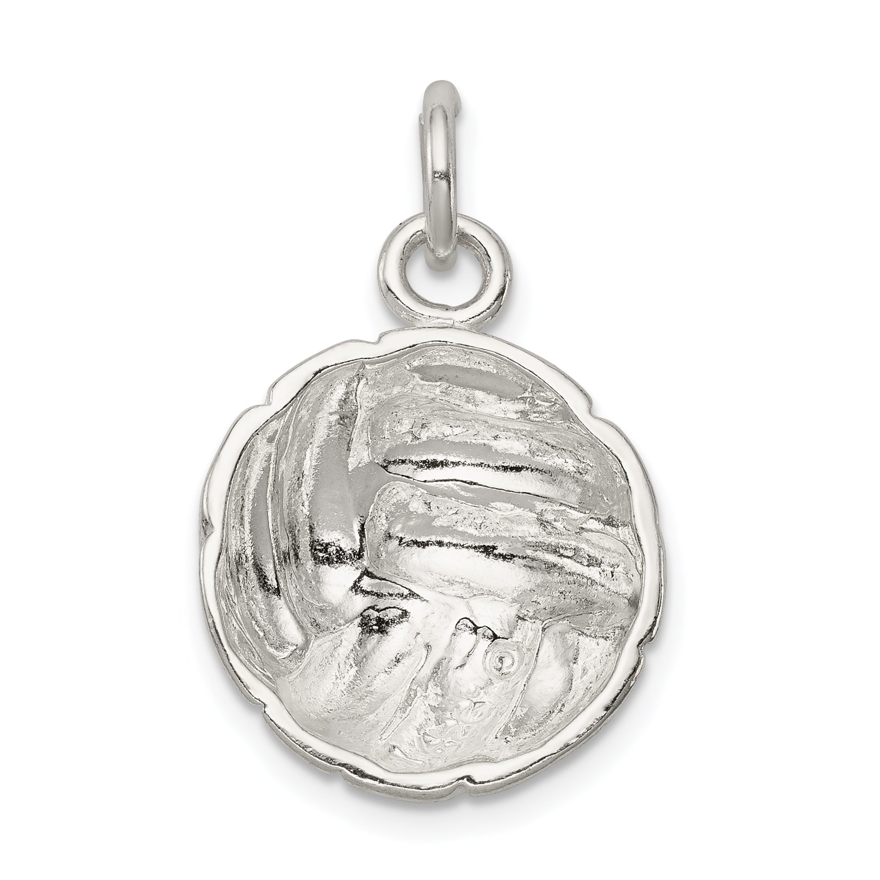 Sterling Silver 925 Men's Volleyball Charm with Polished Anti-Tarnish Finish