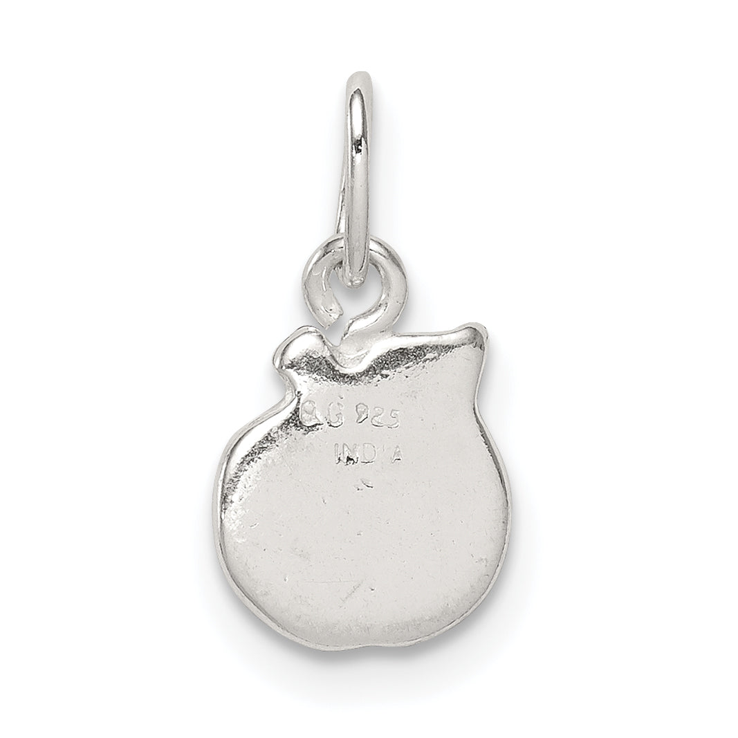 Sophia Jewelers Sterling Silver Enameled Apple Charm Polished Finish