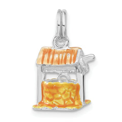 Sophia Jewelers 925 Sterling Silver 3D Enamel Charm in Polished Orange