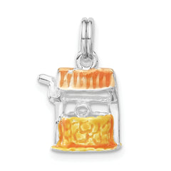 Sterling Silver 3D Enameled Well Charm