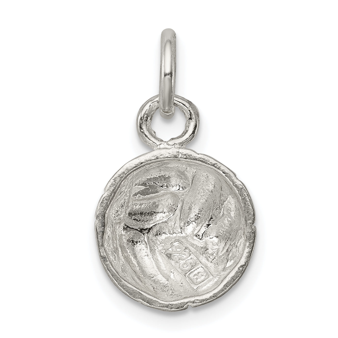 Sterling Silver 925 Volleyball Charm with Polished Anti-Tarnish Finish