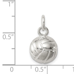 Sterling Silver 925 Volleyball Charm with Polished Anti-Tarnish Finish