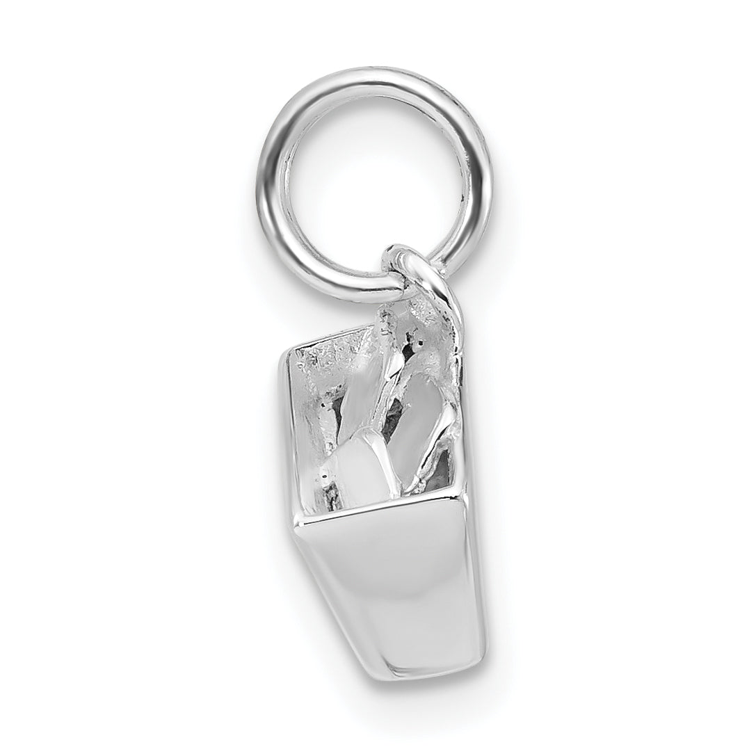 Sterling Silver Enamel Recycle Bin Charm