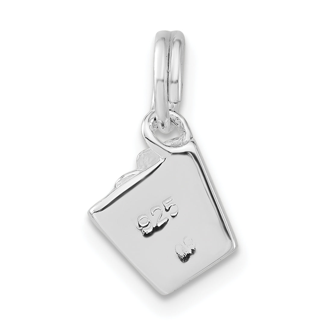 Sterling Silver Enamel Recycle Bin Charm