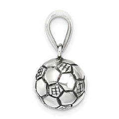 Sterling Silver Antiqued Soccer Ball Pendant