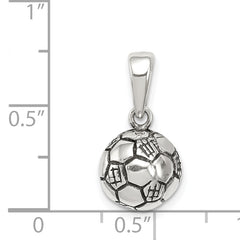 Sterling Silver Antiqued Soccer Ball Pendant