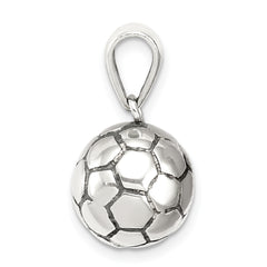 Sterling Silver Antiqued Soccer Ball Pendant