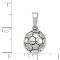 Sterling Silver Antiqued Soccer Ball Pendant