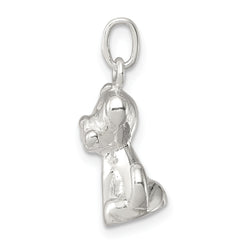 Sterling Silver Doggie With Bone Charm