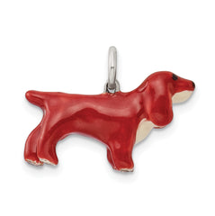 Sterling Silver Enameled Cocker Spaniel Pendant