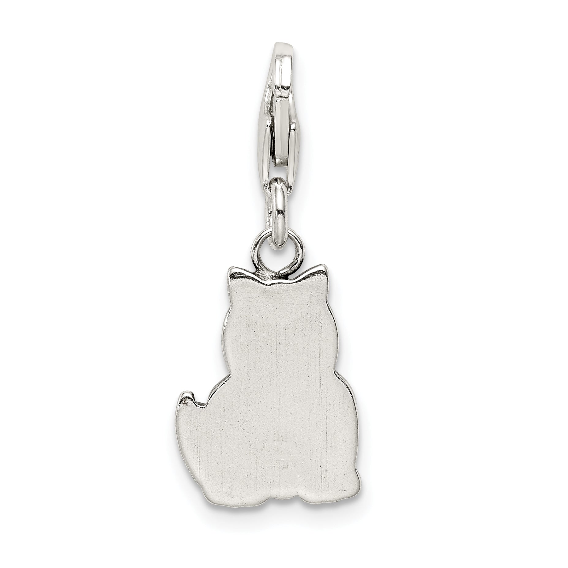 Sterling Silver Antiqued Cat Charm