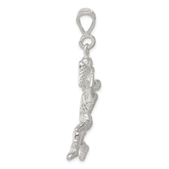 Sterling Silver Basketball Player Charm