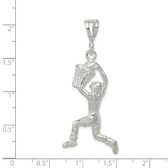 Sterling Silver Basketball Player Charm