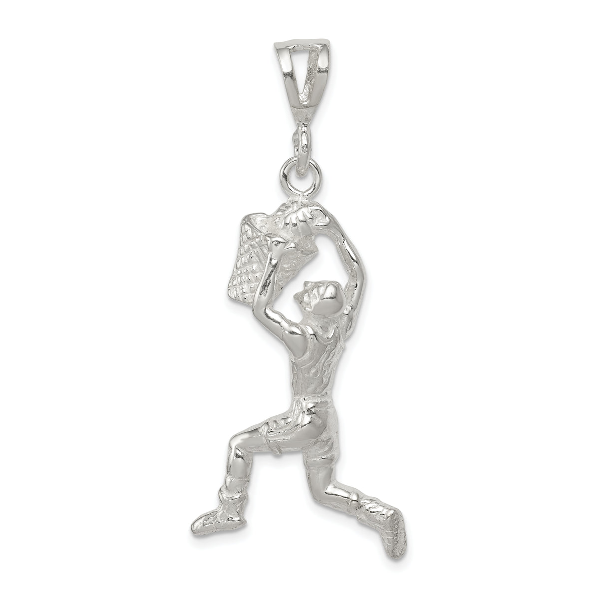 Sterling Silver Basketball Player Charm