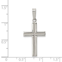 Sophia Jewelers Sterling Silver Cross Pendant with Polished & Matte Finish