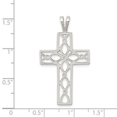 Sterling Silver 925 Cross Pendant with Polished Anti-Tarnish Finish