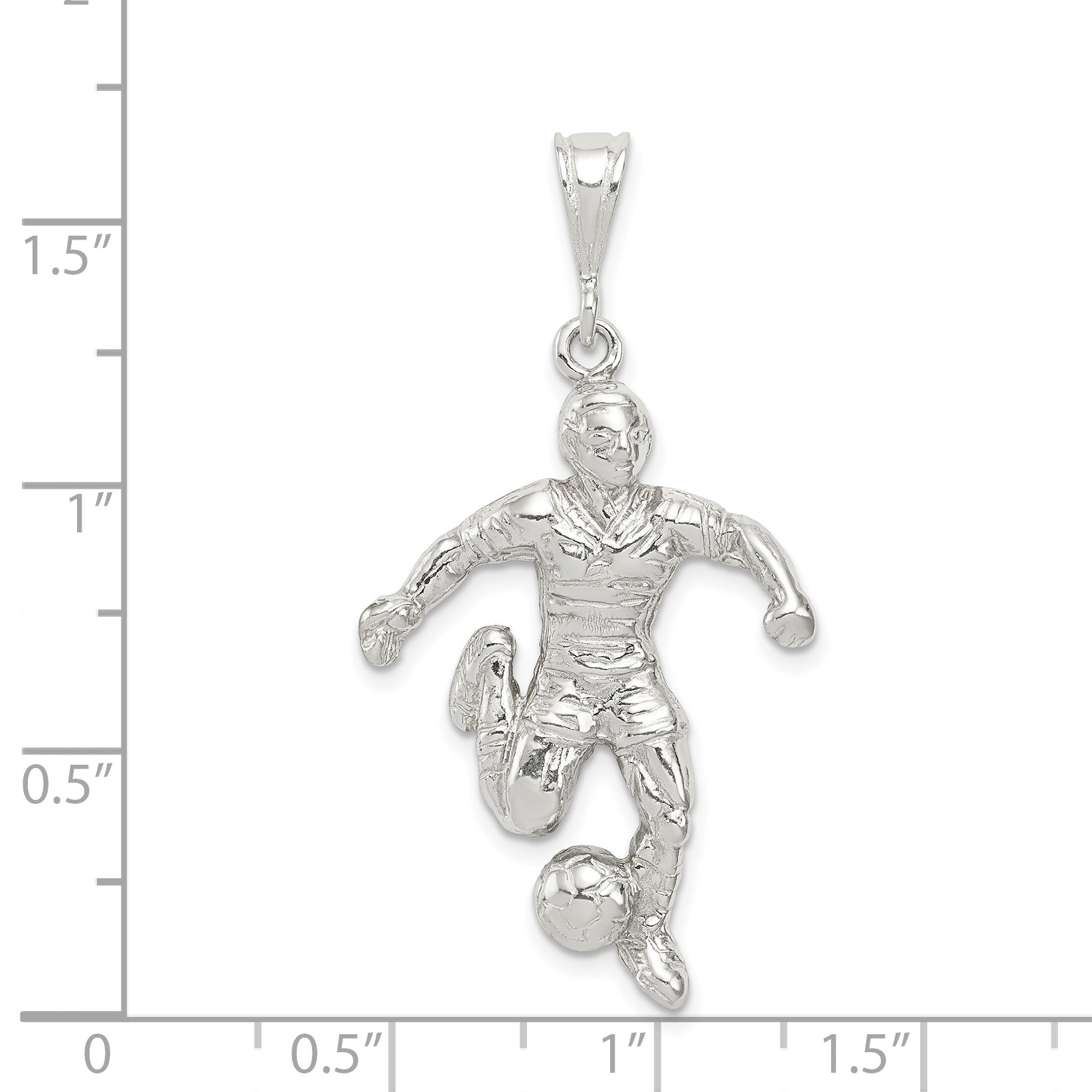 Sterling Silver Soccer Player Charm