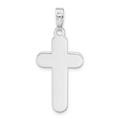 Sterling Silver 925 Cross Pendant with Polished Matte Finish Unisex