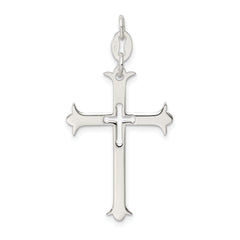 Sophia Jewelers Sterling Silver Cross Pendant with Polished Anti-Tarnish Finish